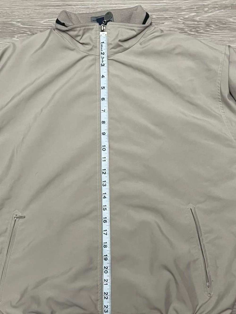 Sunderland of Scotland Full Zip Jacket XL Beige Windbreaker Golf Lightweight - Picture 7 of 7